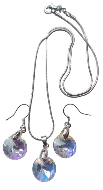 925 Sterling Zilver Swarovski Elements Circle Sieradenset