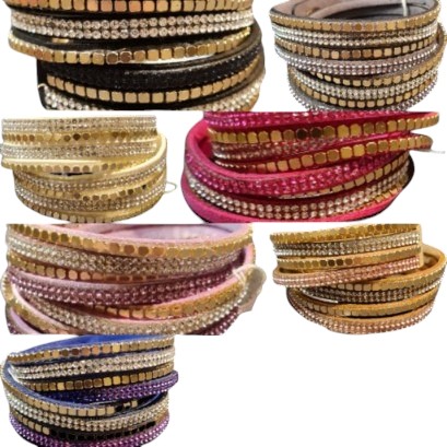 wikkel armband  strass