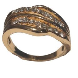 Goudkleurige Damesring met Geweven