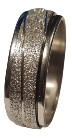 Stainless Steel Zilverkleurige Spinner Ring