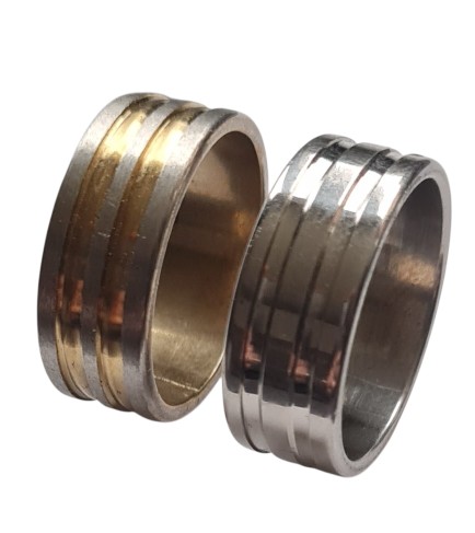 RVS Ring met Dubbele Sleuf