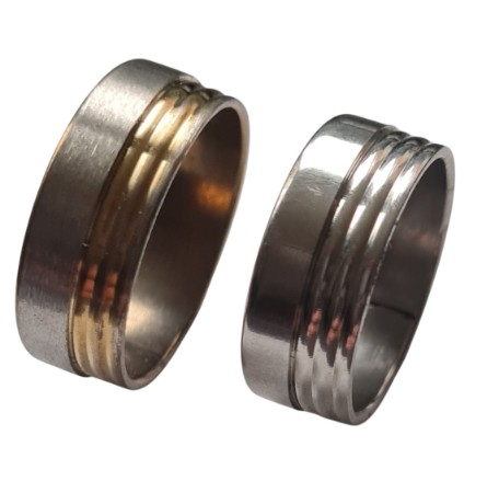 RVS Zilveren Ring met Schroefdraad