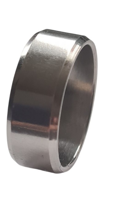 Hoogglans RVS Ring Zilver