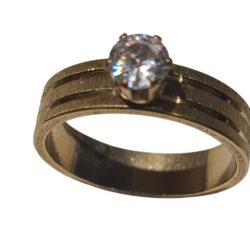 Luxe RVS Ring met Diamant