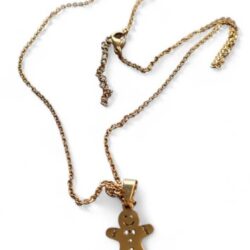 Gingerbread Man Stainless Steel Ketting