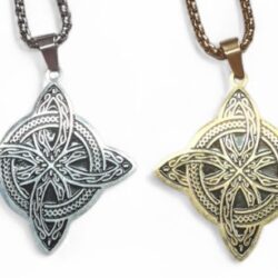 RVS Keltische Heksenknoop Hanger met Ketting,