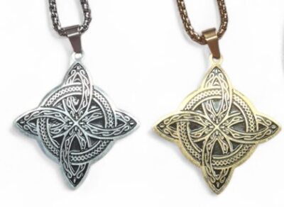 RVS Keltische Heksenknoop Hanger met Ketting,