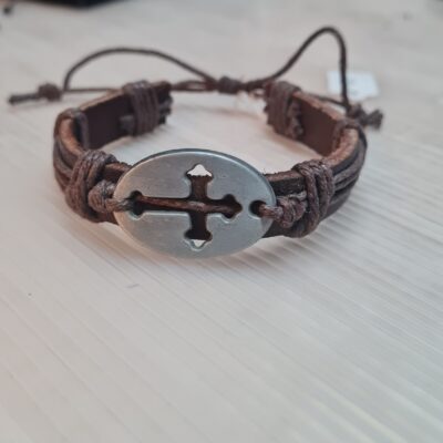 Leren heren armband