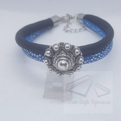 leren armband met zeeuws knoop