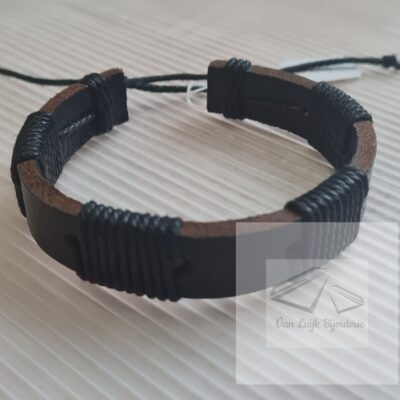 Leren heren armband