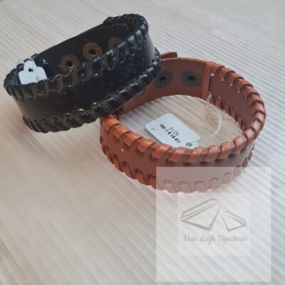 Leren heren armband