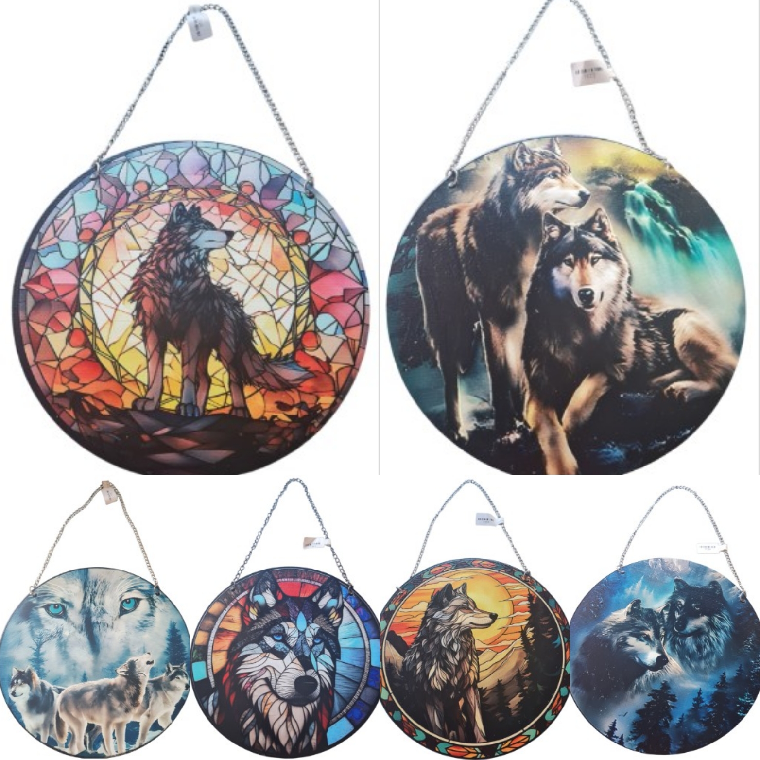 Wolven raamdecoratie hanger