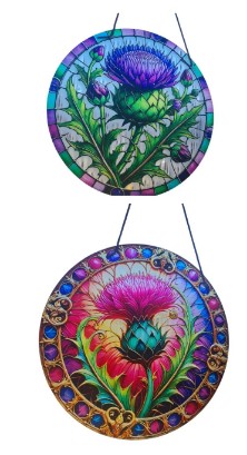 Schotse distel raamdecoratie hanger,