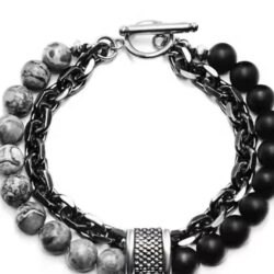 Stijlvolle schakelarmband met kralen