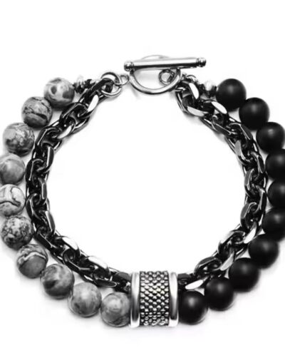 Stijlvolle schakelarmband met kralen