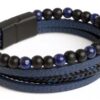 stoere en trendy leren armband, - Afbeelding 2