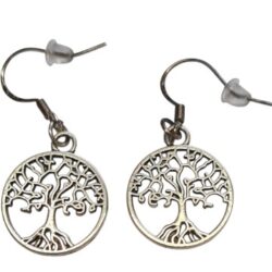 elegantie: 925 sterling zilver oorbellen met levensboom