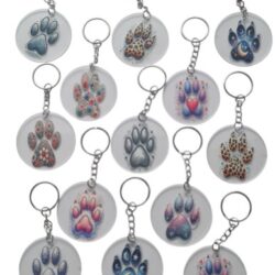 Sleutelhanger Pootafdruk Bont